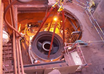 Installation of New Kobe Crusher Lower Shell
